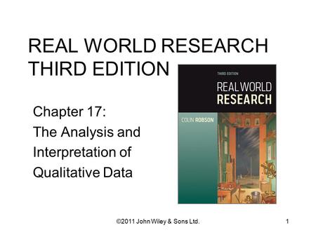 REAL WORLD RESEARCH THIRD EDITION