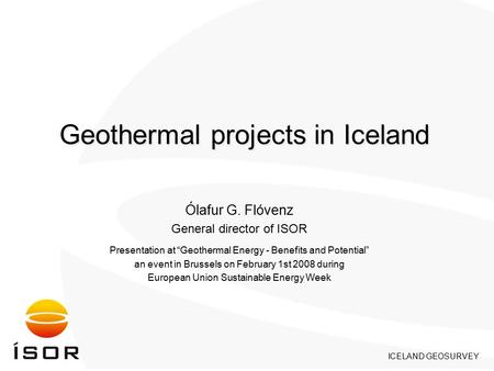 Geothermal projects in Iceland