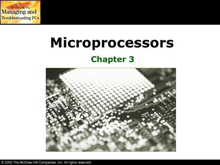 Microprocessors Chapter 3.