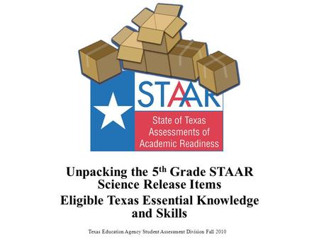 Unpacking the 5th Grade STAAR Science Release Items