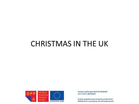 CHRISTMAS IN THE UK. What can you see in the pictures? 1. Christmas tree2. a present3. Christmas stocking4. Father Christmas 5. Christmas wreath 6. a.