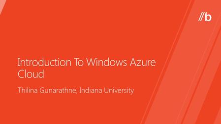 Introduction To Windows Azure Cloud