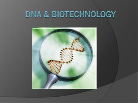 DNA & Biotechnology.