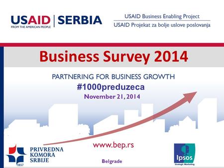Business Survey 2014 Belgrade November 21, 2014 #1000preduzeca.