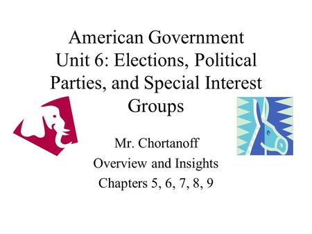 Mr. Chortanoff Overview and Insights Chapters 5, 6, 7, 8, 9