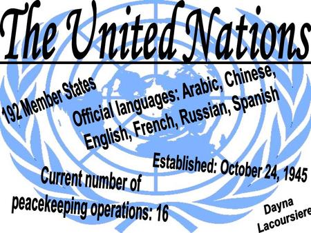 Official languages: Arabic, Chinese, English, French, Russian, Spanish