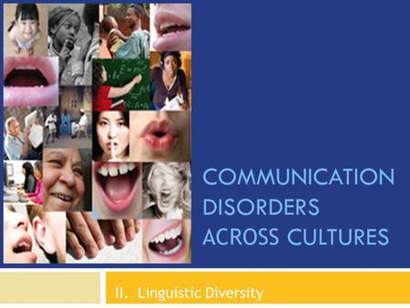Communication Disorders Across Cultures