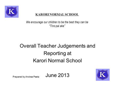Overall Teacher Judgements and