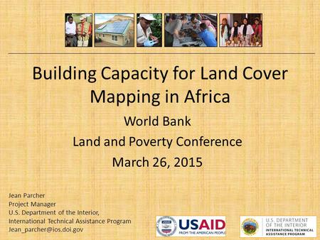 Building Capacity for Land Cover Mapping in Africa