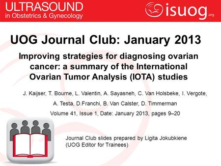 UOG Journal Club: January 2013