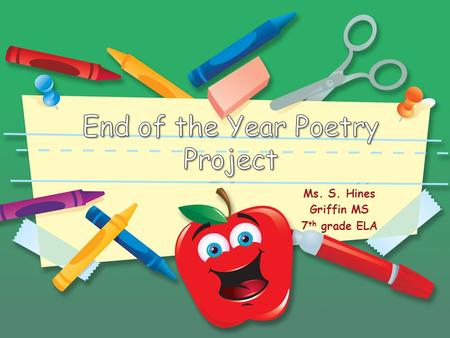 End of the Year Poetry Project