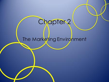 Chapter 2 The Marketing Environment. Learning Objectives Understand the importance of monitoring change in the marketing environment Describe how trends.