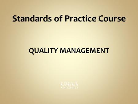 Standards of Practice Course