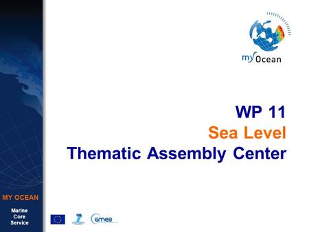 Marine Core Service MY OCEAN WP 11 Sea Level Thematic Assembly Center.