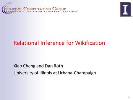 Relational Inference for Wikification