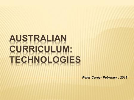 Peter Carey- February, 2013. Because of the way the Australian Curriculum is presented - using content descriptors, the ICT General Capability is not.
