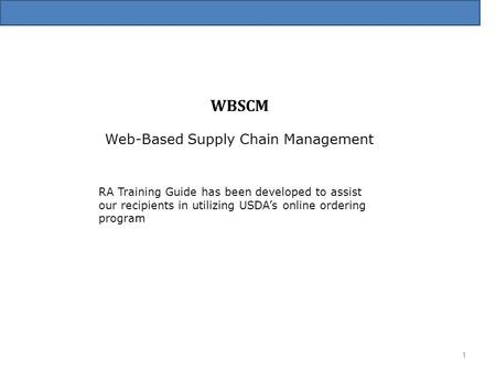 Web-Based Supply Chain Management