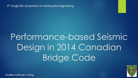 Performance-based Seismic Design in 2014 Canadian Bridge Code