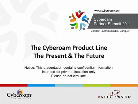Www.cyberoam.com © Copyright 2011 Elitecore Technologies Pvt. Ltd. All Rights Reserved. The Cyberoam Product Line The Present & The Future Notice: This.