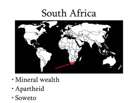 South Africa Mineral wealth Apartheid Soweto. Describe the landscape surrounding Johannesburg.