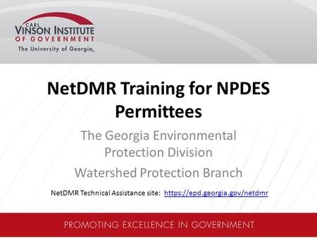 NetDMR Training for NPDES Permittees