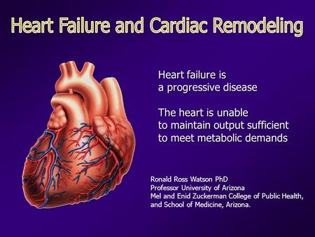 Heart failure is a progressive disease The heart is unable to maintain output sufficient to meet metabolic demands Heart failure is a progressive disease.
