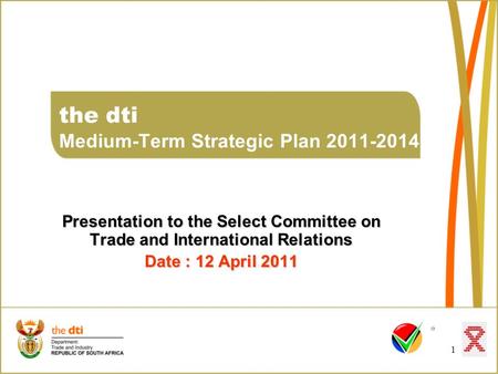 the dti Medium-Term Strategic Plan