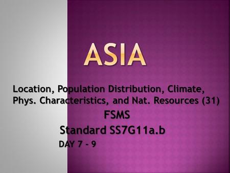 ASIA FSMS Standard SS7G11a.b
