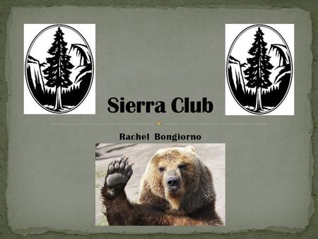 Rachel Bongiorno. The Sierra Club is one of the oldest, largest, and most influential grassroots environmental organizations in the United States. It.