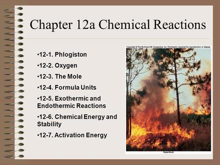 Chapter 12a Chemical Reactions