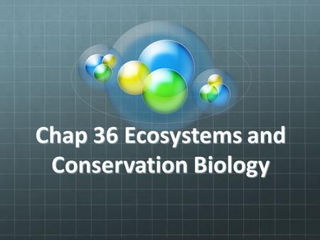 Chap 36 Ecosystems and Conservation Biology. 36.1 Feeding Relationships Every organism requires energy to carry out life processes such as growing, moving,