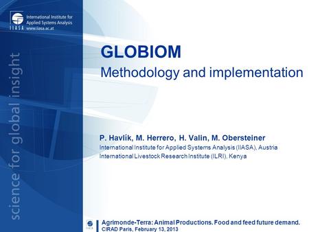GLOBIOM Methodology and implementation