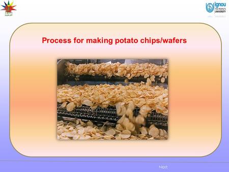 Process for making potato chips/wafers