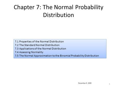 Chapter 7: The Normal Probability Distribution