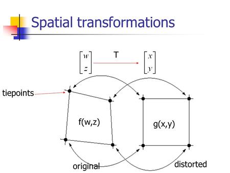 Spatial transformations