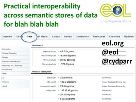 Practical interoperability across semantic stores of data for blah blah