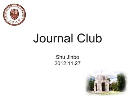 Journal Club Shu Jinbo 2012.11.27. Direct Synthesis of Self-Assembled Ferrite/Carbon Hybrid Nanosheets for High Performance Lithium-Ion Battery Anodes.