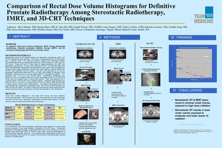 Comparison of Rectal Dose Volume Histograms for Definitive Prostate Radiotherapy Among Stereotactic Radiotherapy, IMRT, and 3D-CRT Techniques Author(s):