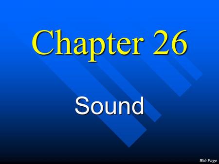 Chapter 26 Sound Web Page.