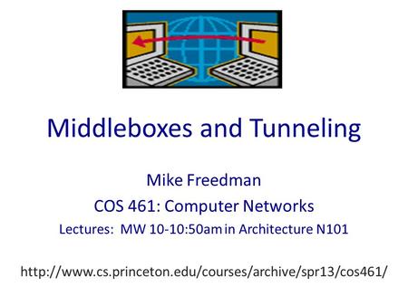 Middleboxes and Tunneling Mike Freedman COS 461: Computer Networks Lectures: MW 10-10:50am in Architecture N101