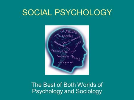 The Best of Both Worlds of Psychology and Sociology