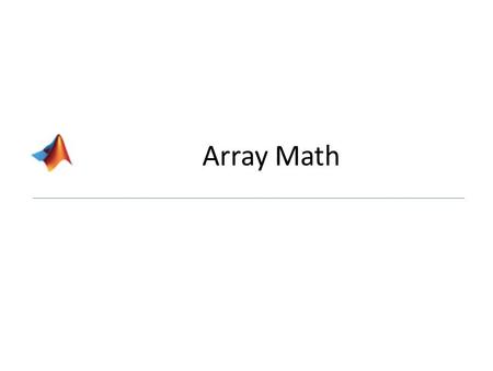 Array Math.