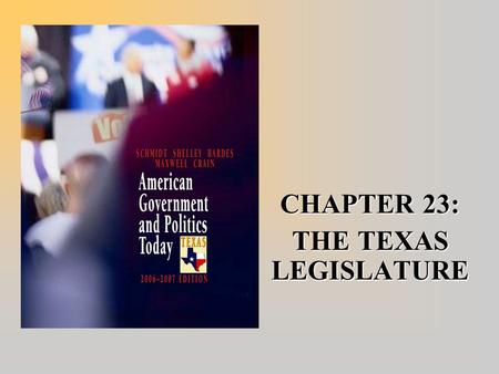 CHAPTER 23: THE TEXAS LEGISLATURE. Limited Session  Biennial Session –Legislature meets on the second Tuesday in odd- numbered years.  Meets for 140.