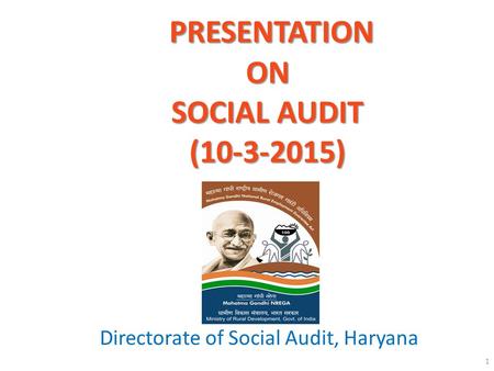 Presentation on SOCIAL AUDIT ( )