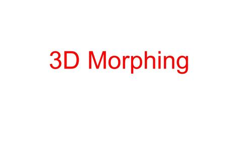 3D Morphing.