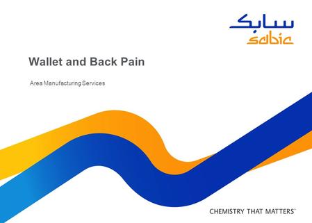 Wallet and Back Pain Area Manufacturing Services.