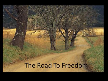 The Road to Freedom The Road To Freedom There's an old friend That I once heard say Something that touched my heart And it began this way…