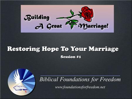 Biblical Foundations for Freedom
