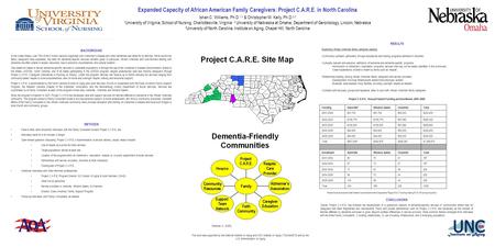Expanded Capacity of African American Family Caregivers: Project C.A.R.E. in North Carolina Ishan C. Williams, Ph.D. 1,3 & Christopher M. Kelly, Ph.D.