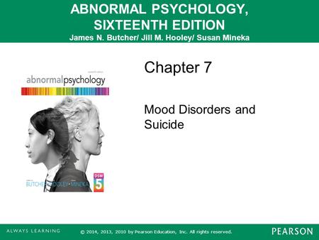 Chapter 7 Mood Disorders and Suicide